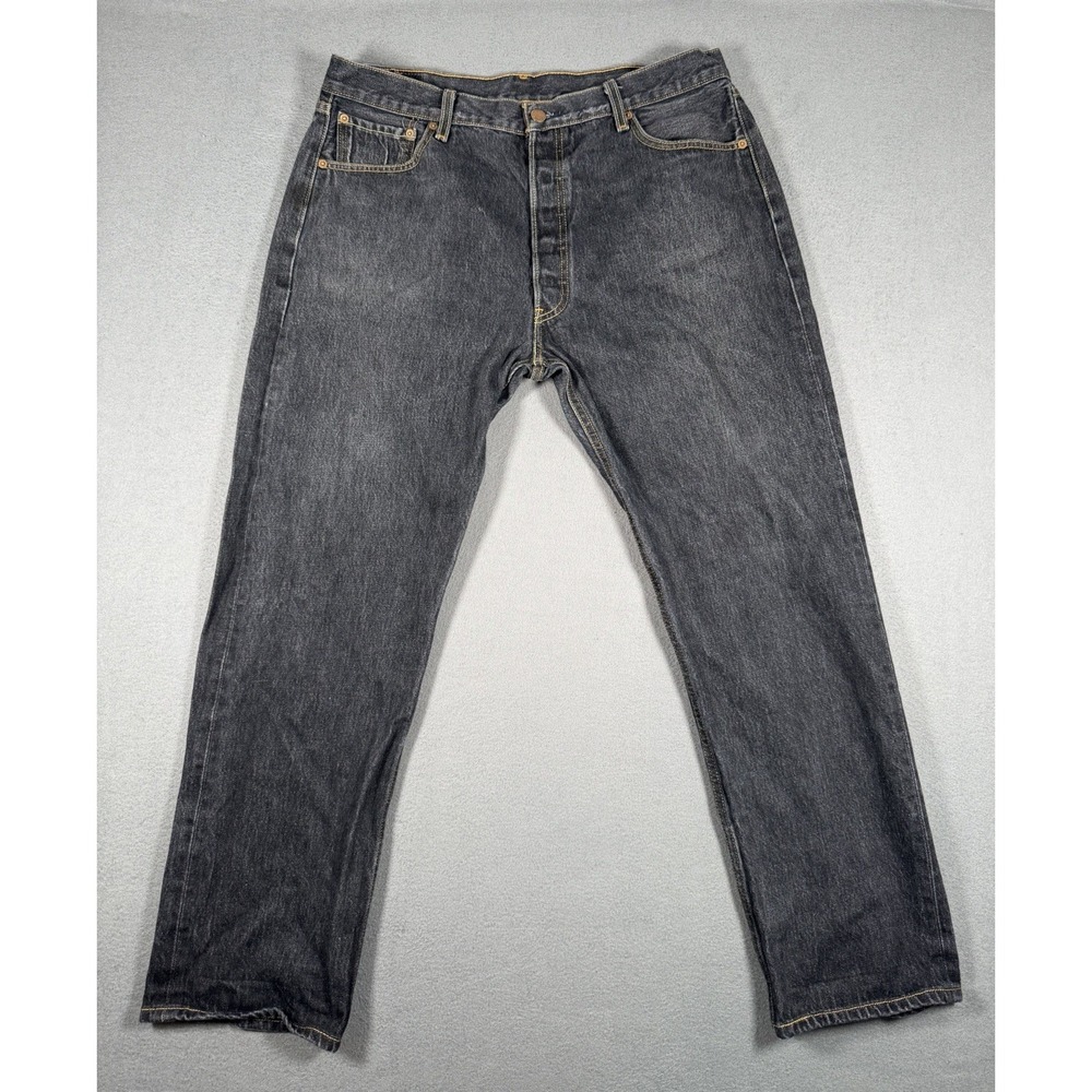 Levi's 501 XX Original Straight Leg Jeans Men's Size 38x32 Faded Black Denim